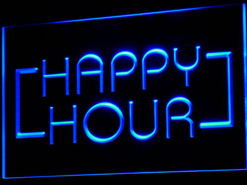 Happy Hour Coffee Shop LED Sign